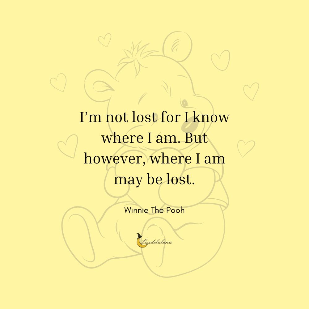 I’m not lost for I know where I am. But however, where I am may be lost.